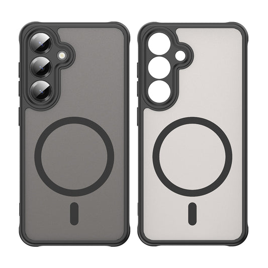 Калъф MagSafe за Samsung Galaxy S25 S931 / S24 S921, Techsuit, HaloFrost II (Big Lens Hole), Черен