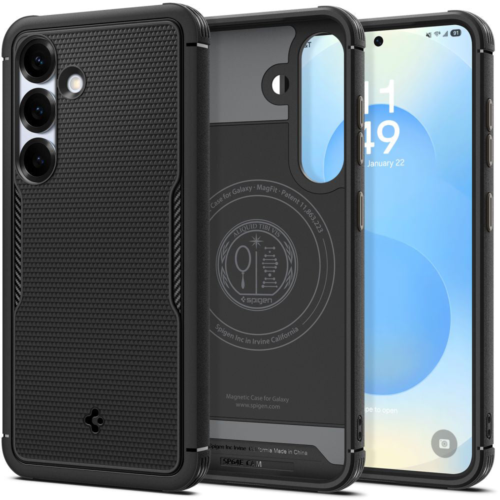 Калъф MagSafe за Samsung Galaxy S25 S931, Spigen, Core Armor, Мат Черен