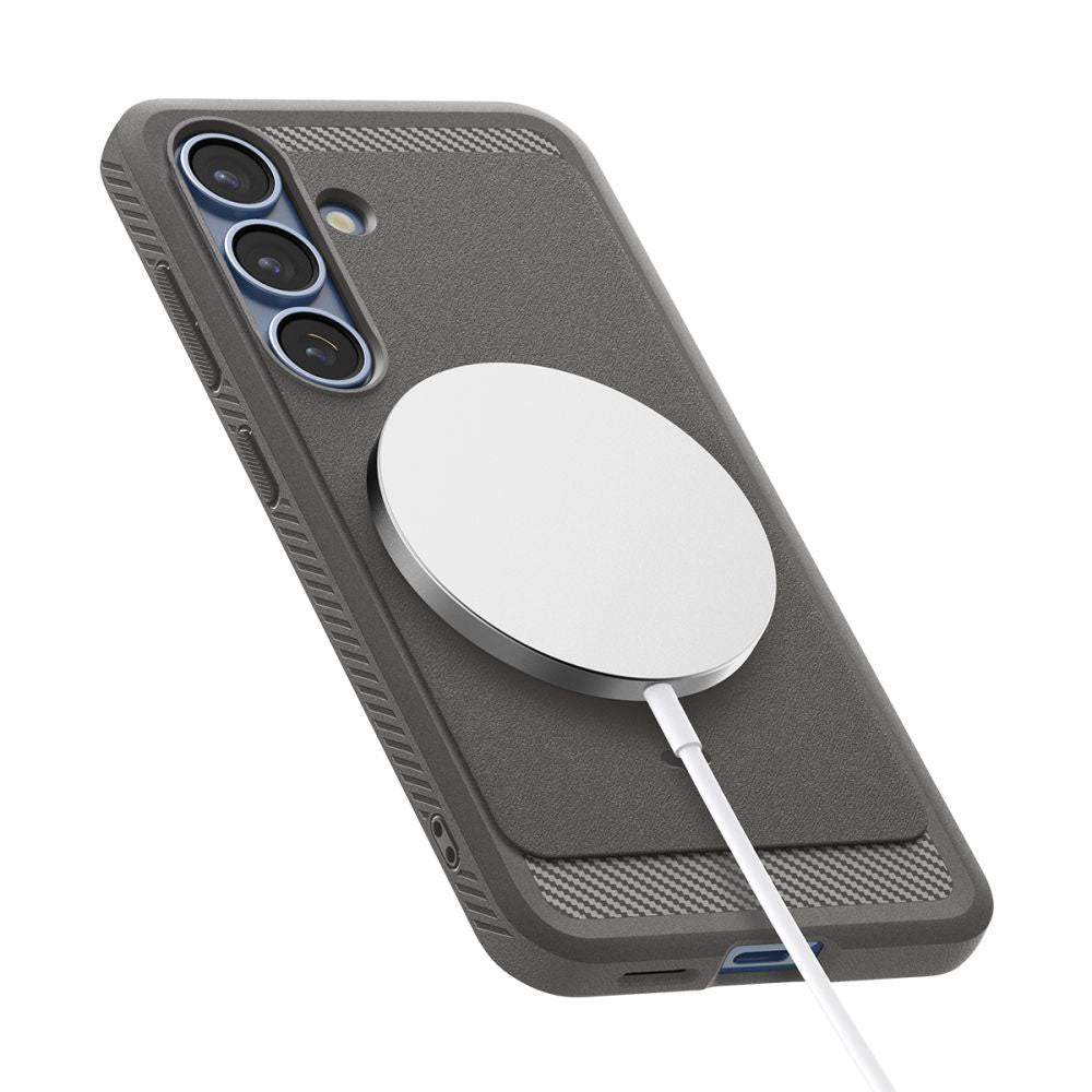 Калъф MagSafe за Samsung Galaxy S25 S931, Spigen, Rugged Armor, Сив ACS08999