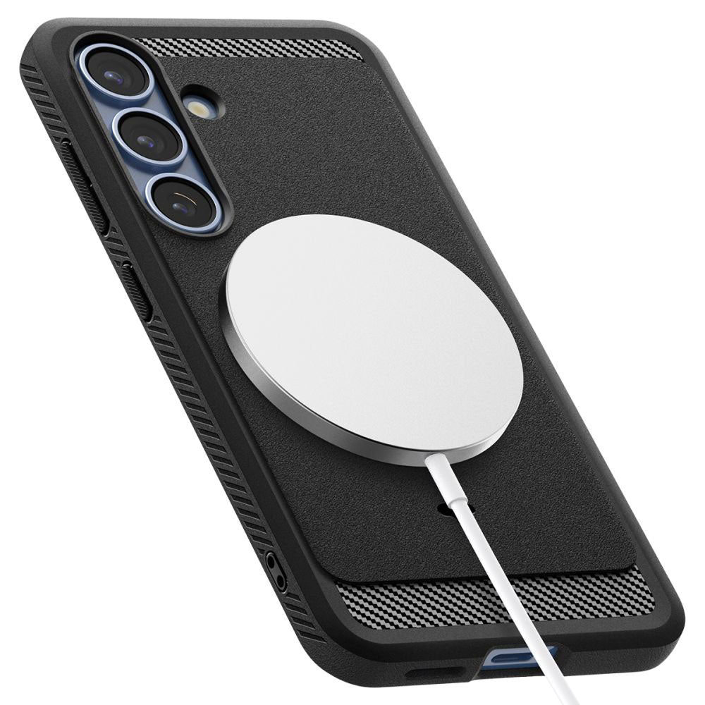 Калъф MagSafe за Samsung Galaxy S25 S931, Spigen, Rugged Armor, Матиран Черен ACS08998