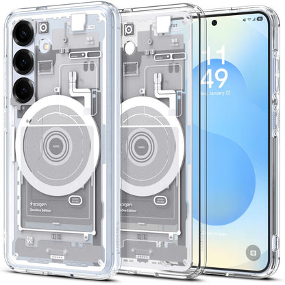 Калъф MagSafe за Samsung Galaxy S25 S931, Spigen, Ultra Hybrid Zero One, Бял ACS09004