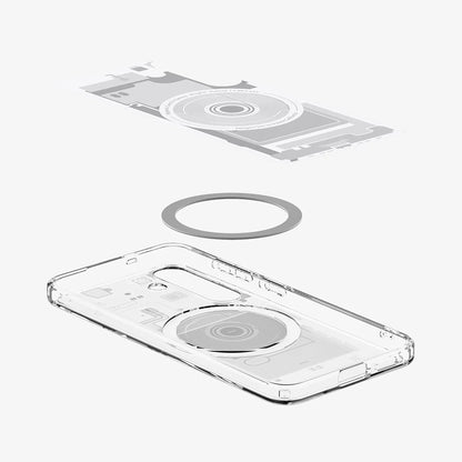 Калъф MagSafe за Samsung Galaxy S25 S931, Spigen, Ultra Hybrid Zero One, Бял ACS09004