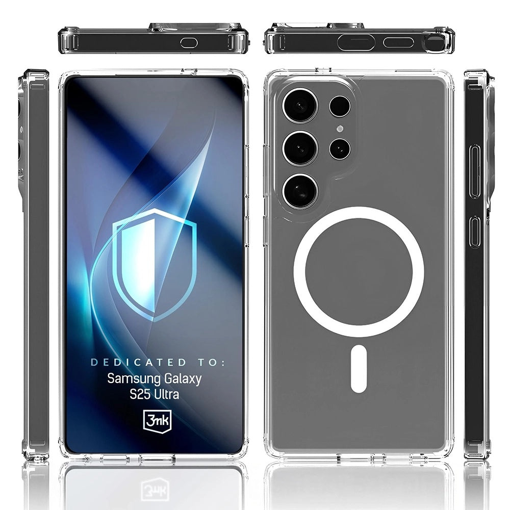 MagSafe калъф за Samsung Galaxy S25 Ultra S938, 3MK, Armor MagCase, прозрачен