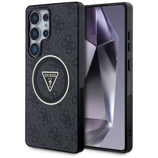 Калъф MagSafe за Samsung Galaxy S25 Ultra S938, Guess, IML Glitter 4G Circle Triangle, Черен