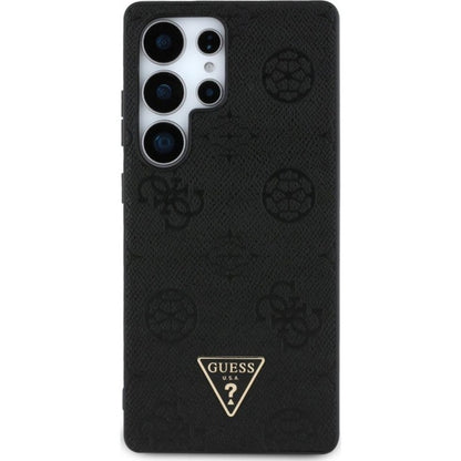 Калъф MagSafe за Samsung Galaxy S25 Ultra S938, Guess, Peony Grained Hot Stamp Triangle, Кафяв