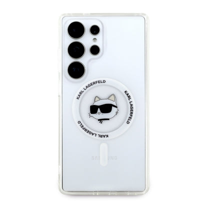 Калъф MagSafe за Samsung Galaxy S25 Ultra S938, Karl Lagerfeld, IML Choupette's Head, Бял