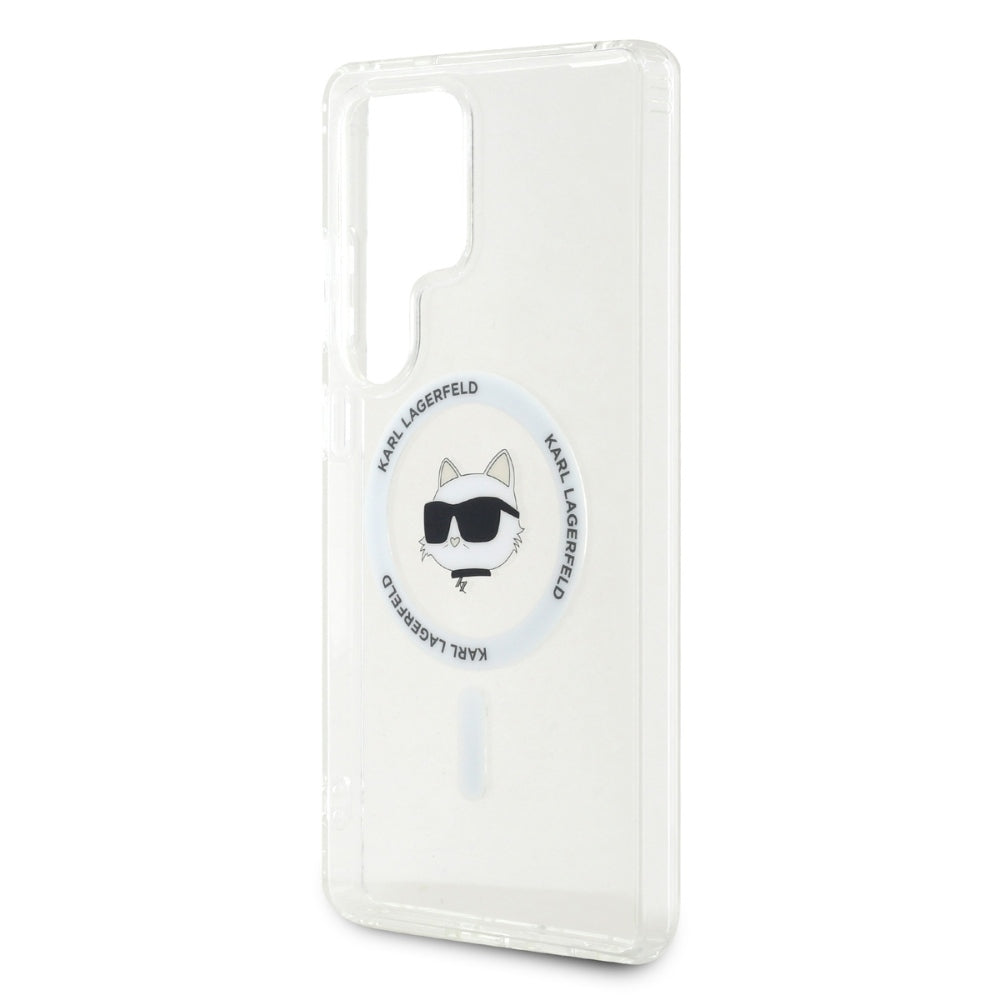 Калъф MagSafe за Samsung Galaxy S25 Ultra S938, Karl Lagerfeld, IML Choupette's Head, Бял