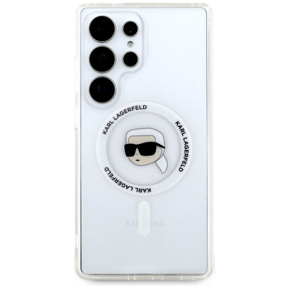 MagSafe Case for Samsung Galaxy S25 Ultra S938, Karl Lagerfeld, IML Karl's Head, White