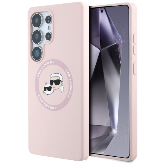 Калъф MagSafe за Samsung Galaxy S25 Ultra S938, Karl Lagerfeld, Silicone Double Heads, Розов