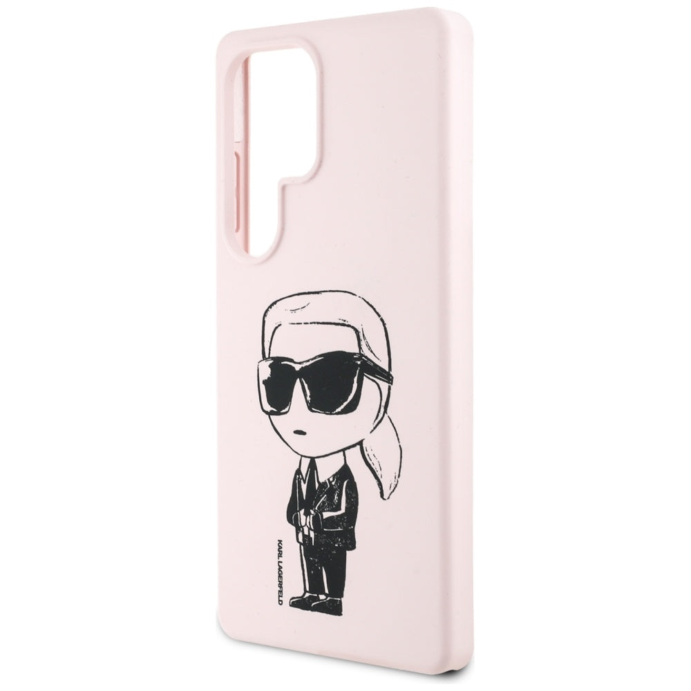 Калъф MagSafe за Samsung Galaxy S25 Ultra S938, Karl Lagerfeld, Silicone Graffiti, Розов