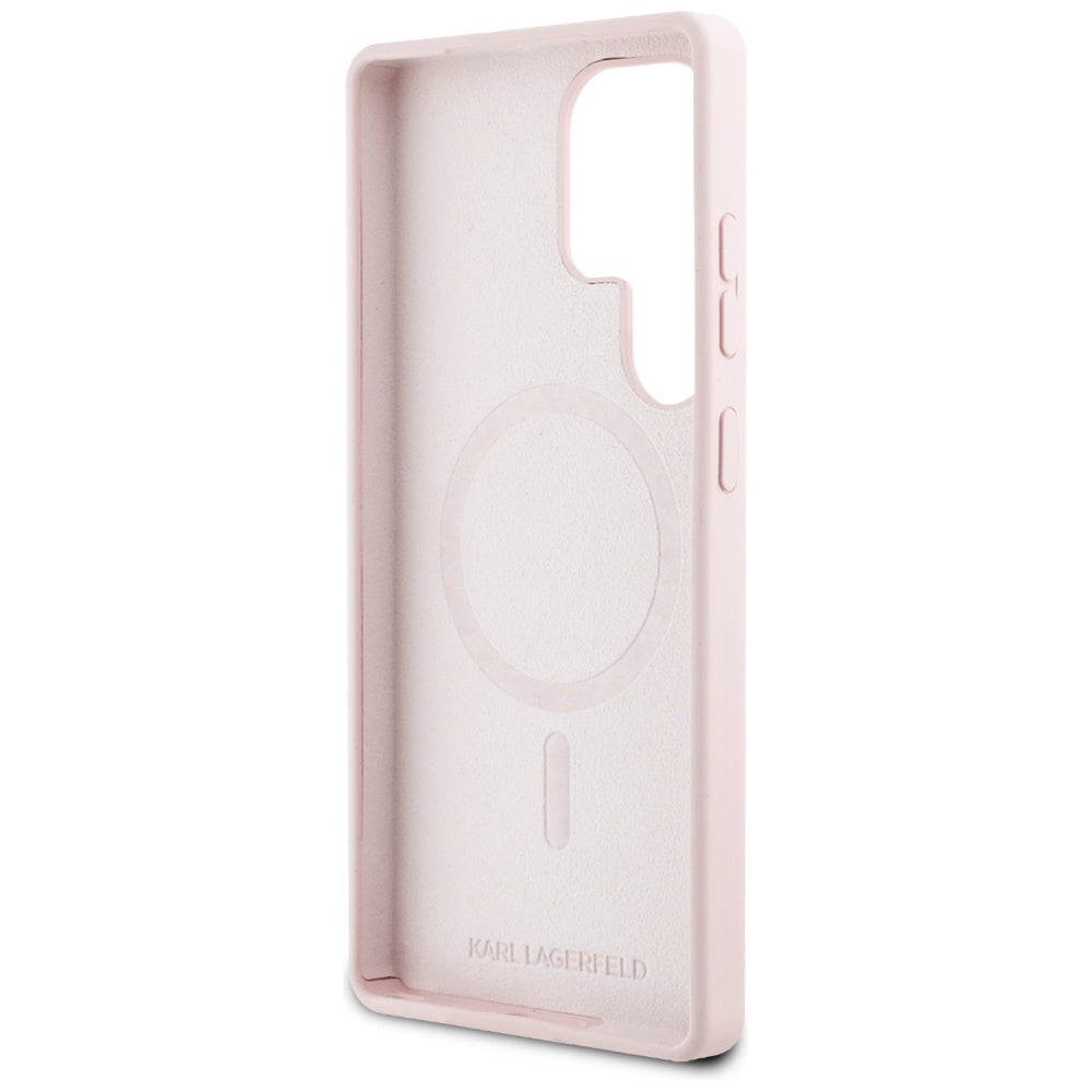 Калъф MagSafe за Samsung Galaxy S25 Ultra S938, Karl Lagerfeld, Silicone Graffiti, Розов