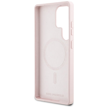 Калъф MagSafe за Samsung Galaxy S25 Ultra S938, Karl Lagerfeld, Silicone Graffiti, Розов