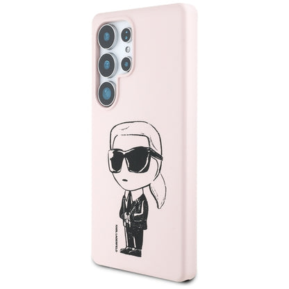 Калъф MagSafe за Samsung Galaxy S25 Ultra S938, Karl Lagerfeld, Silicone Graffiti, Розов
