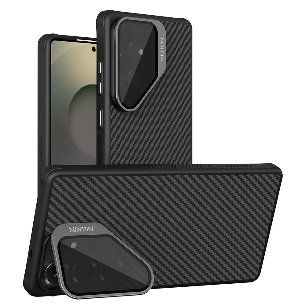 Калъф MagSafe за Samsung Galaxy S25 Ultra S938, Nillkin, CarboProp с прозрачен черен капак за обектива, черен