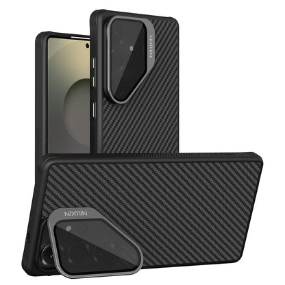 Калъф MagSafe за Samsung Galaxy S25 Ultra S938, Nillkin, CarboProp с прозрачен черен капак за обектива, черен