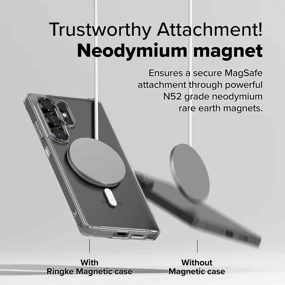 Калъф MagSafe за Samsung Galaxy S25 Ultra S938, Ringke, Fusion, Матиран прозрачен