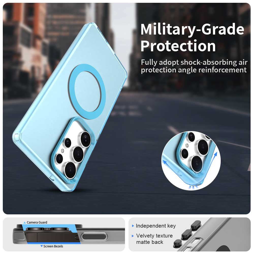 Калъф MagSafe за Samsung Galaxy S25 Ultra S938, Techsuit, CandyCase, Син