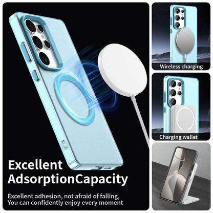 Калъф MagSafe за Samsung Galaxy S25 Ultra S938, Techsuit, CandyCase, Син