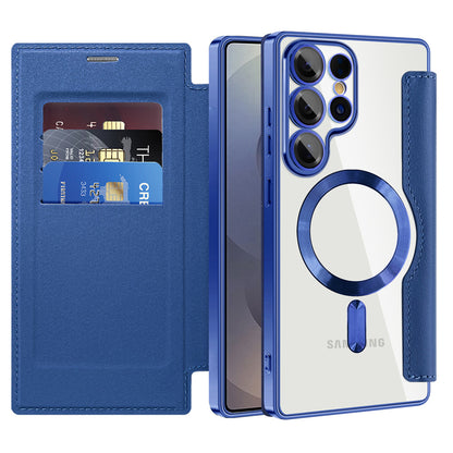Калъф MagSafe за Samsung Galaxy S25 Ultra S938, Techsuit, SmartMag Book, Син