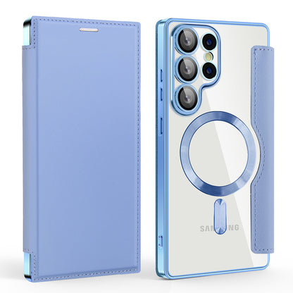 Калъф MagSafe за Samsung Galaxy S25 Ultra S938, Techsuit, SmartMag Book, Син