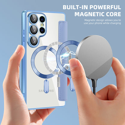 Калъф MagSafe за Samsung Galaxy S25 Ultra S938, Techsuit, SmartMag Book, Син