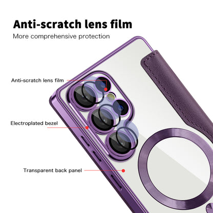 Калъф MagSafe за Samsung Galaxy S25 Ultra S938, Techsuit, SmartMag Book, Лилав