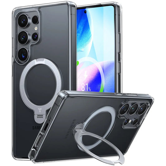 Калъф MagSafe за Samsung Galaxy S25 Ultra S938, Torras, Ostand Spin, Прозрачен