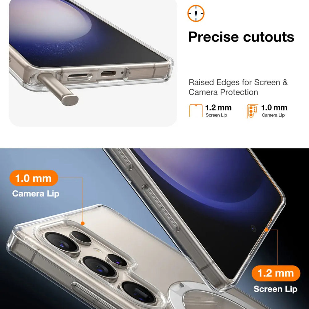 Калъф MagSafe за Samsung Galaxy S25 Ultra S938, Torras, Ostand Spin, Прозрачен