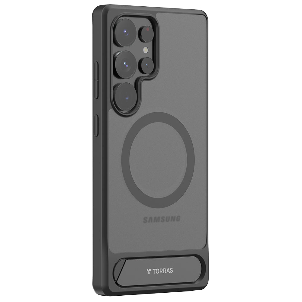 Калъф MagSafe за Samsung Galaxy S25 Ultra S938, Torras, Pstand, Черен