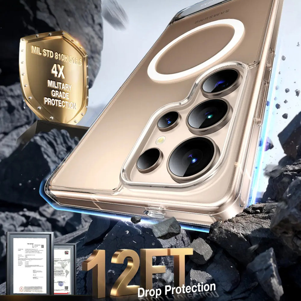 Калъф MagSafe за Samsung Galaxy S25 Ultra S938, Torras, Pstand, Прозрачен