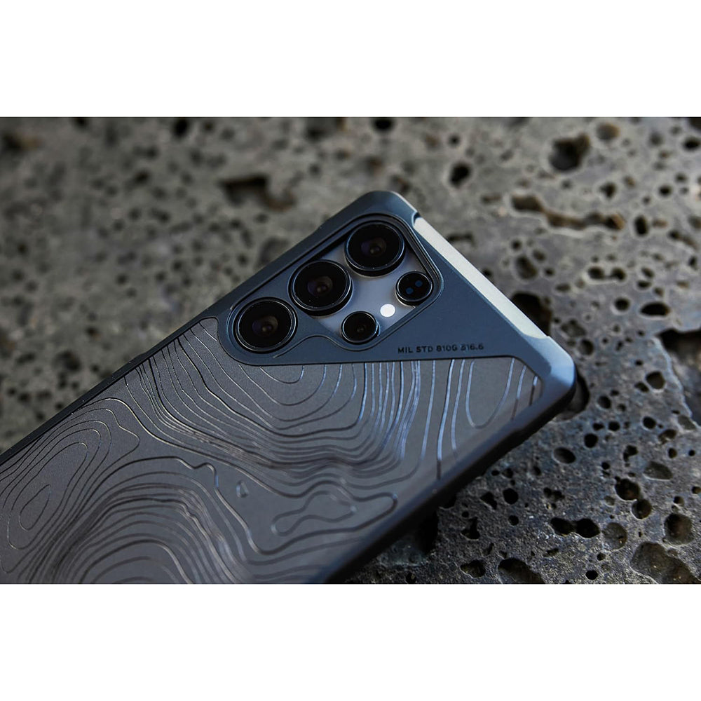 MagSafe Case for Samsung Galaxy S25 Ultra S938, Urban Armor Gear, Metropolis LT Topography, Black