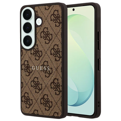 Калъф MagSafe за Samsung Galaxy S26 FE S741, Guess, 4G Embossed Ring Classic Logo, кафяво