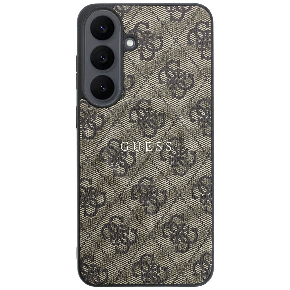 Калъф MagSafe за Samsung Galaxy S26 FE S741, Guess, 4G Embossed Ring Classic Logo, кафяво