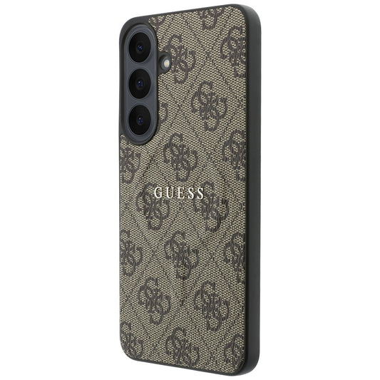 MagSafe Case for Samsung Galaxy S26 FE S741, Guess, 4G Embossed Ring Classic Logo, Brown