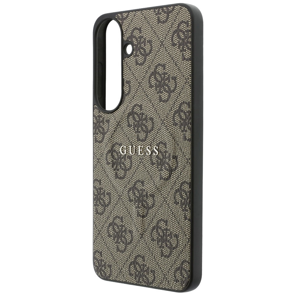 Калъф MagSafe за Samsung Galaxy S26 FE S741, Guess, 4G Embossed Ring Classic Logo, кафяво