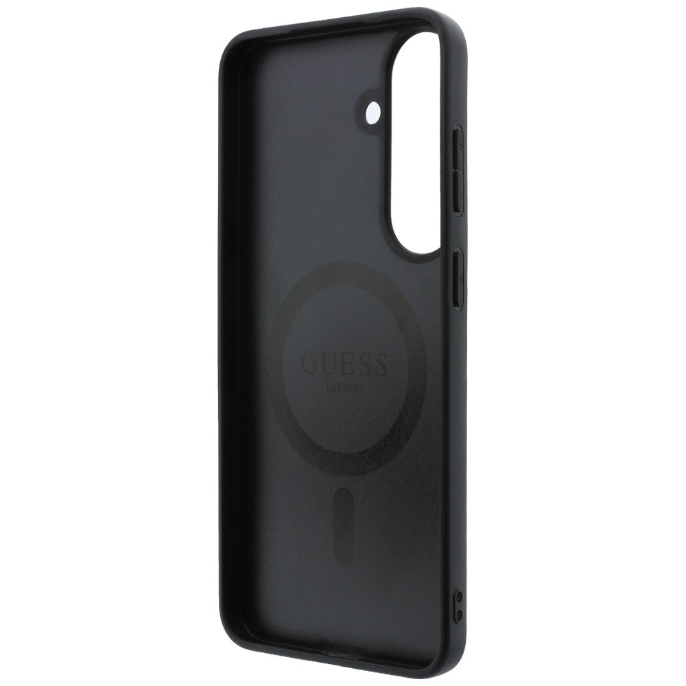Калъф MagSafe за Samsung Galaxy S26 FE S741, Guess, 4G Embossed Ring Classic Logo, кафяво