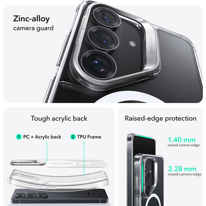 Калъф MagSafe за Samsung Galaxy S26 Plus S947, ESR, Classic Hybrid Kickstand, Прозрачен