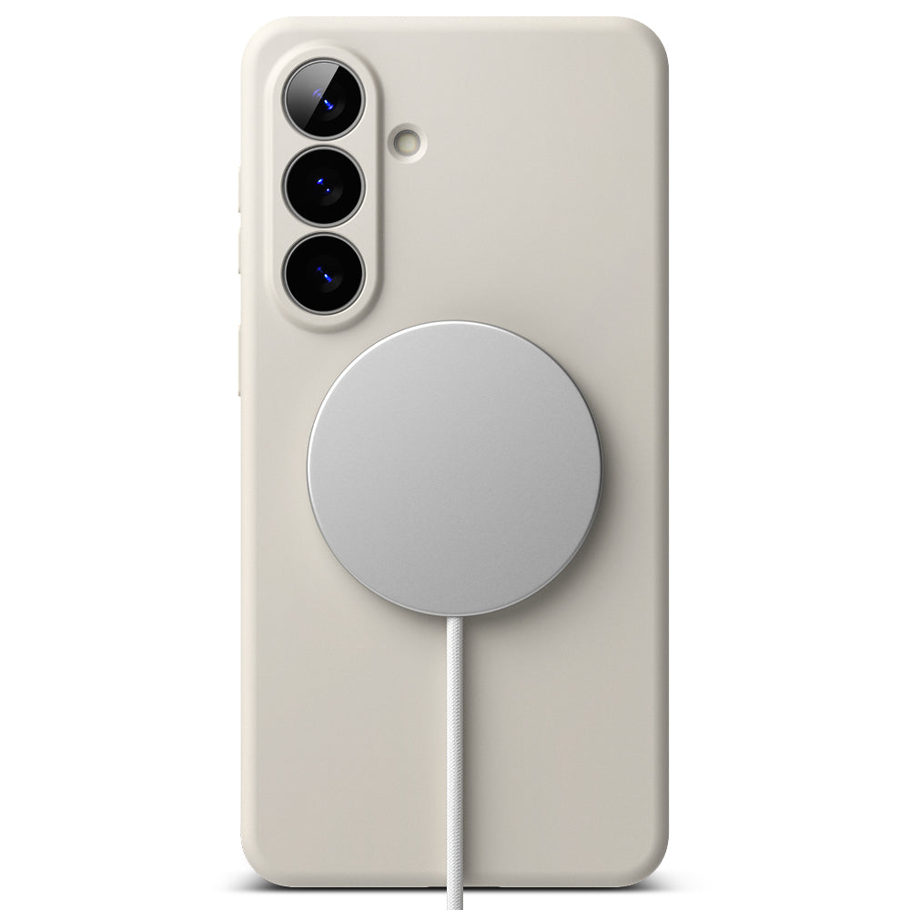 Калъф MagSafe за Samsung Galaxy S26 Plus, Ringke, Силикон, Крем