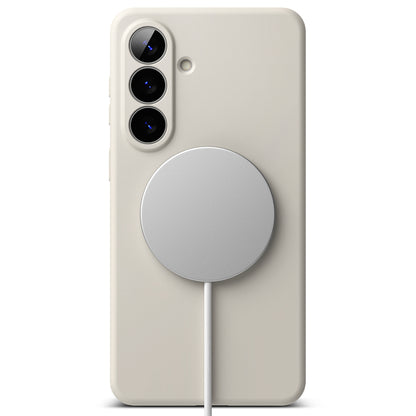 Калъф MagSafe за Samsung Galaxy S26 Plus, Ringke, Силикон, Крем