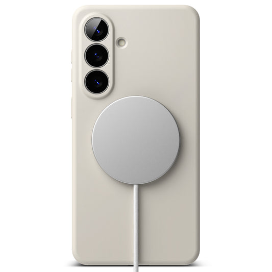 Калъф MagSafe за Samsung Galaxy S26 Plus, Ringke, Силикон, Крем