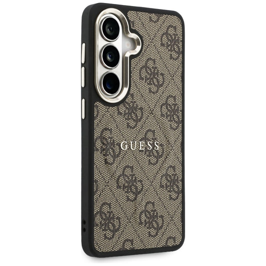 MagSafe Case for Samsung Galaxy S26 Plus S947, Guess, 4G Embossed Ring, Brown