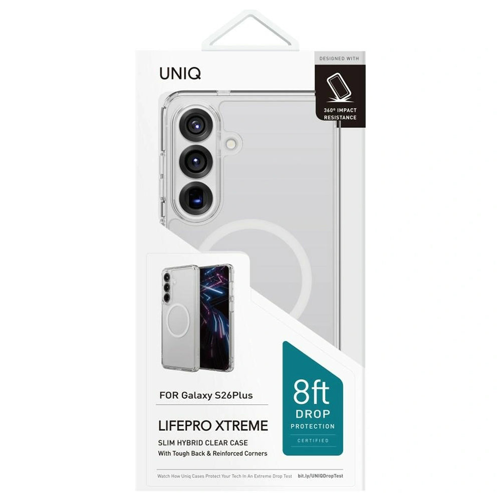 Калъф MagSafe за Samsung Galaxy S26 Plus S947, UNIQ, LifePro Xtreme MagClick, Прозрачен