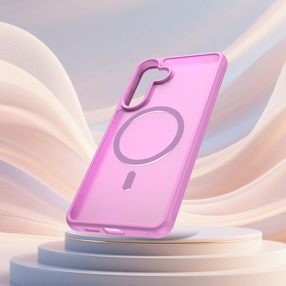 Калъф MagSafe за Samsung Galaxy S26 Plus, Techsuit, HaloFrost II, Розов