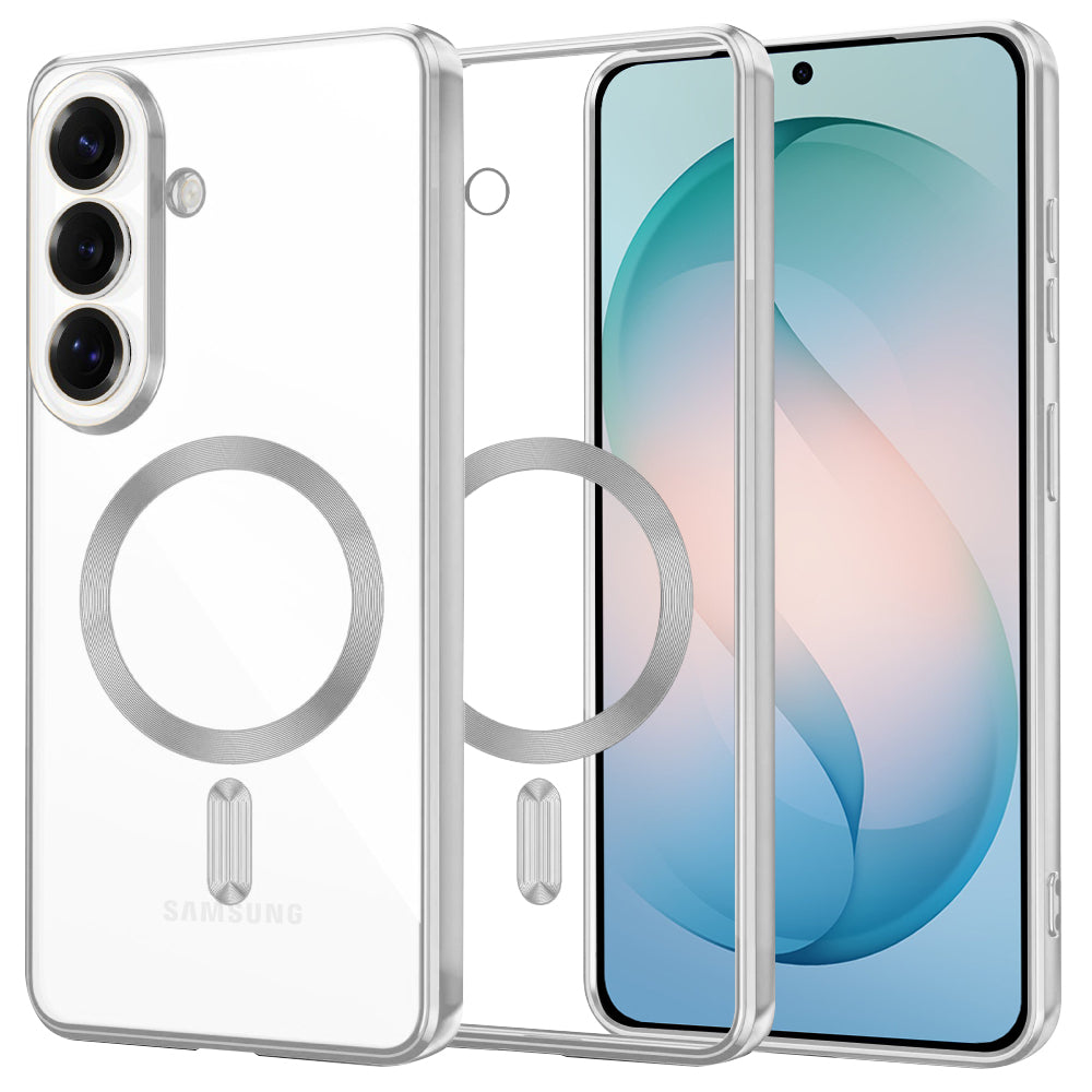 Калъф MagSafe за Samsung Galaxy S26 Plus, Techsuit, Luxury Crystal, Сребрист