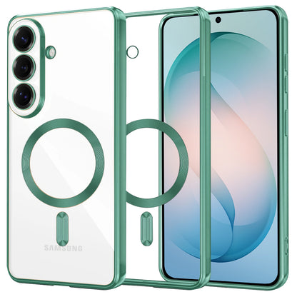 Калъф MagSafe за Samsung Galaxy S26 Plus, Techsuit, Luxury Crystal, Светлозелен