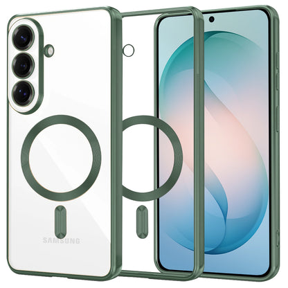 Калъф MagSafe за Samsung Galaxy S26 Plus, Techsuit, Luxury Crystal, Тъмнозелен