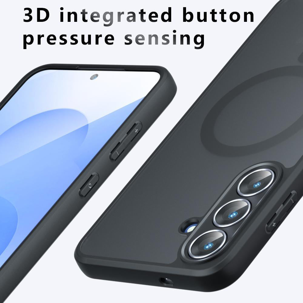 Калъф MagSafe за Samsung Galaxy S26 Plus, Techsuit, PureFrost, Сатенено Черен