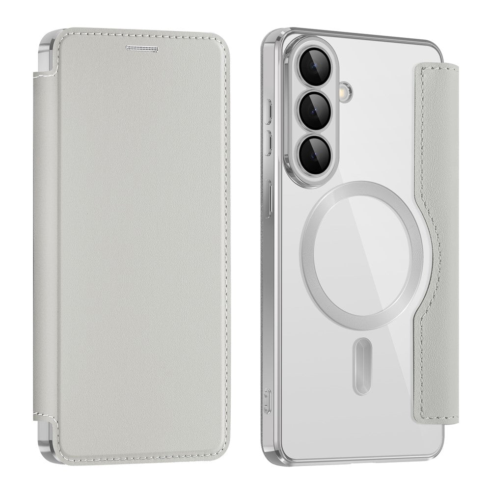 Калъф MagSafe за Samsung Galaxy S26 Plus, Techsuit, SmartMag Book, Сив