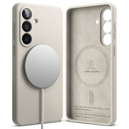 Калъф MagSafe за Samsung Galaxy S26 S942, Ringke, Силикон, Крем