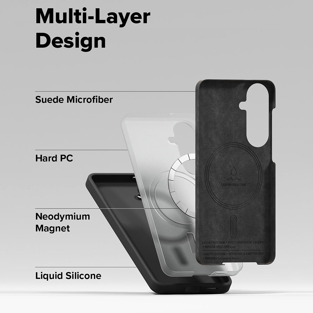 Калъф MagSafe за Samsung Galaxy S26 S942, Ringke, Силикон, Черен